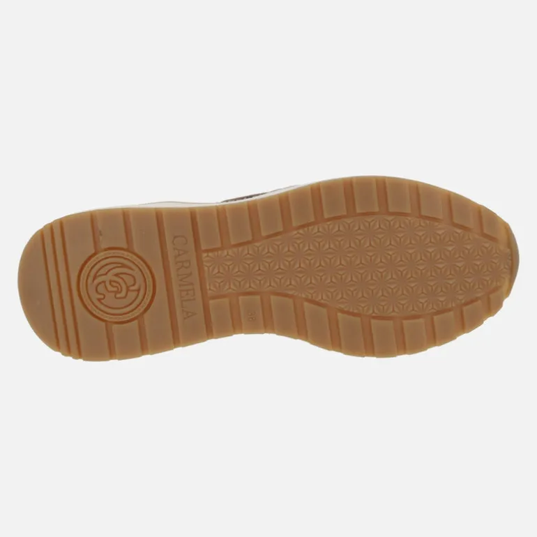 Deportivas de piel y tejido rafia con cordones elásticos
