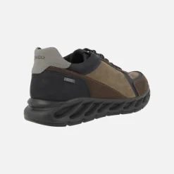 Deportivas multi material en combinado marrón con membrana Gore-tex
