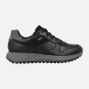 Deportivas negras de piel para hombre con membrana Gore-tex