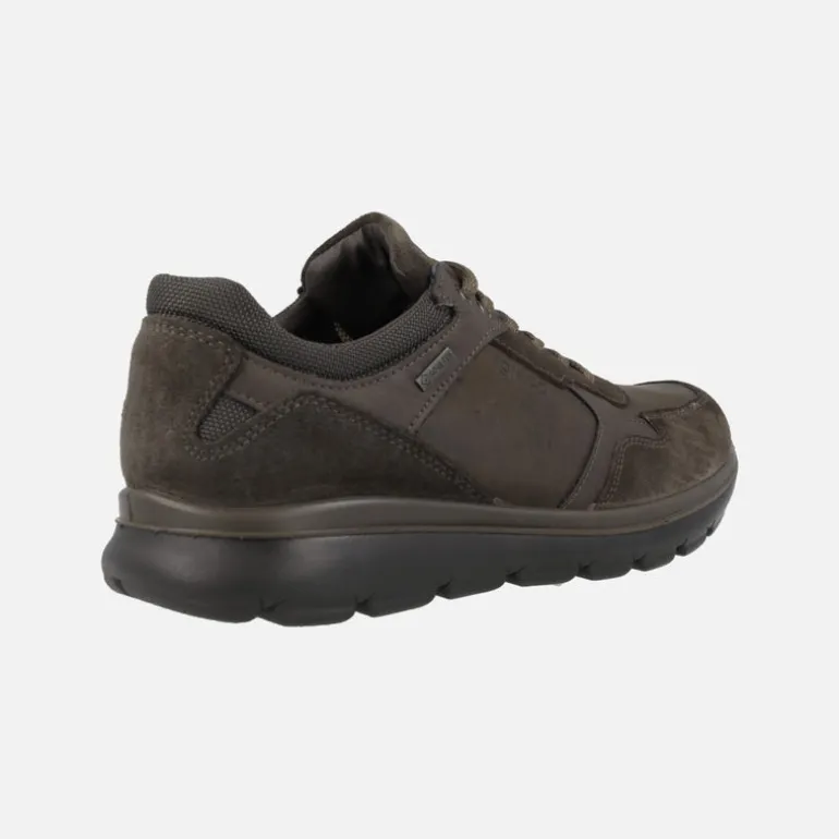 Deportivas para hombre en piel marrón con membrana GORE-TEX