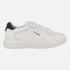 Deportivos blancos de piel para hombre Boston con cremallera lateral