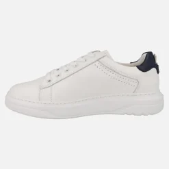 Deportivos blancos de piel para hombre Boston con cremallera lateral