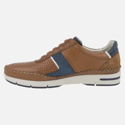 Deportivos de piel Yannic con cordones elásticos