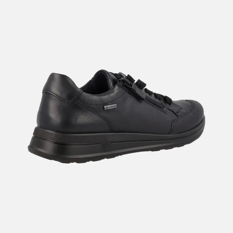 Deportivos negros de piel con cordones y membrana Gore-tex