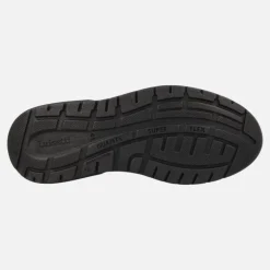 Deportivos negros de piel para hombre con cordones