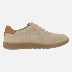 DEPORTIVOS PARA HOMBRE EN SERRAJE BEIGE CON CORDONES ELÁSTICOS