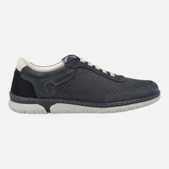 Deportivos para hombre en piel engrasada con picados