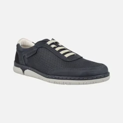 Deportivos para hombre en piel engrasada con picados