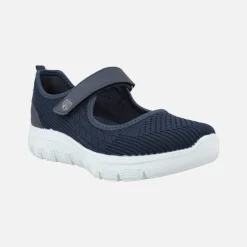 Mercedes de estilo deportivo con cierre de velcro en tejido azul