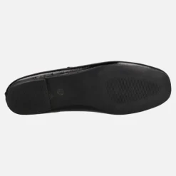 Mercedes para mujer en charol negro con piso plano