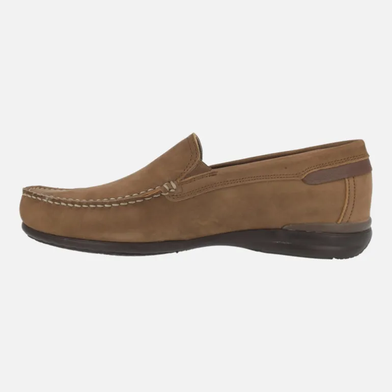 Mocasines clásicos de nobuck marrón para hombre Orion