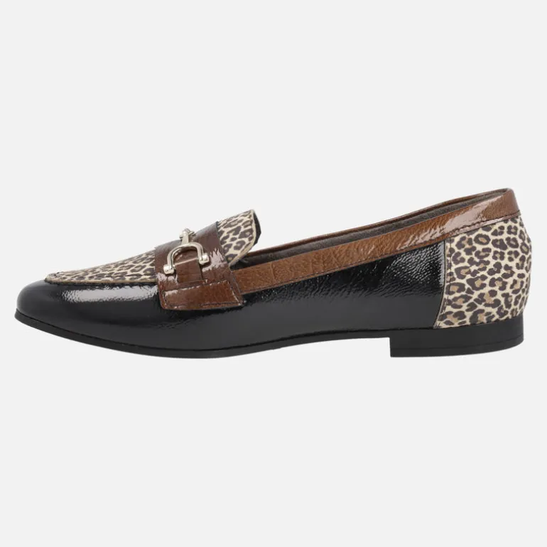 Mocasines confort en combinado animal print para mujer
