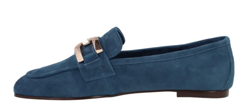 Mocasines de ante con adorno metálico para mujer Frida