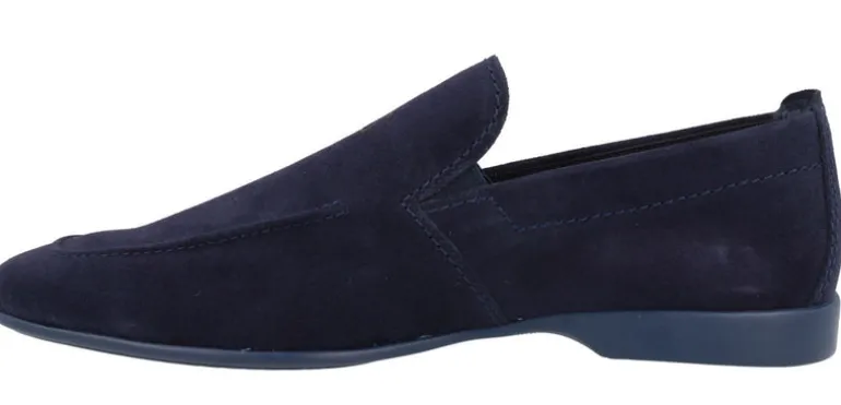 Mocasines de ante con elásticos y piso fino de goma