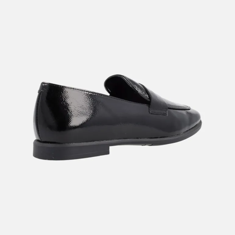 Mocasines de charol con antifaz para mujer