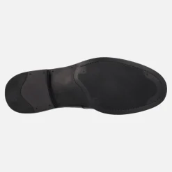 Mocasines de charol con adorno metalico dorado para mujer