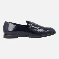 Mocasines de charol con antifaz para mujer