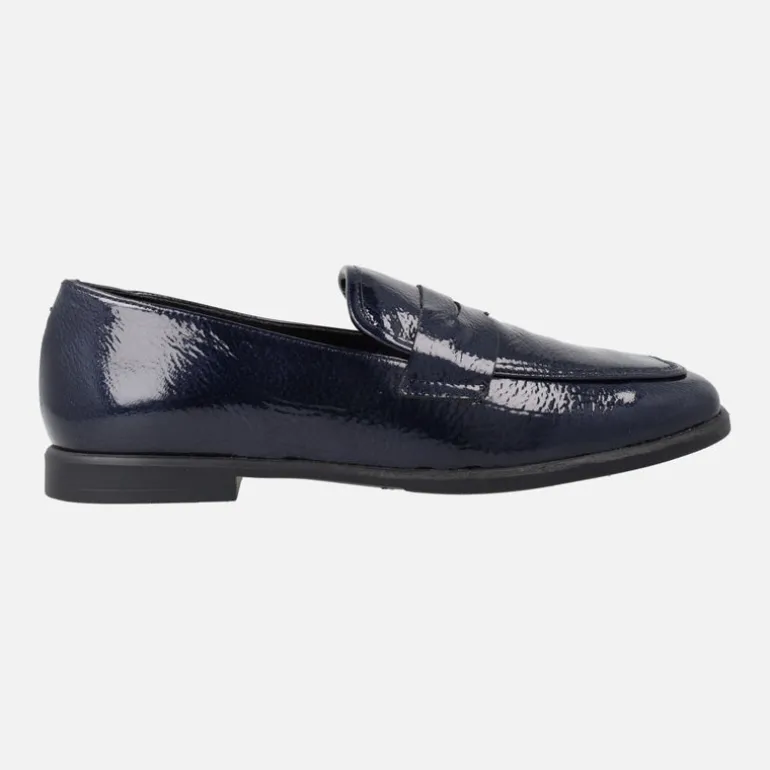 Mocasines de charol con antifaz para mujer