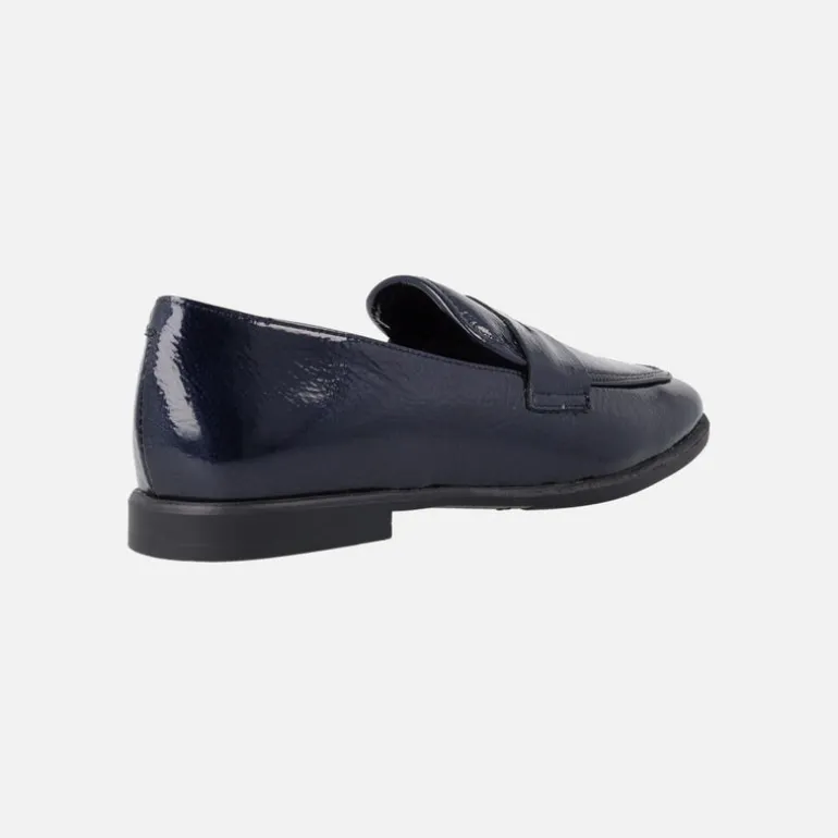 Mocasines de charol con antifaz para mujer
