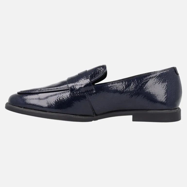 Mocasines de charol con antifaz para mujer