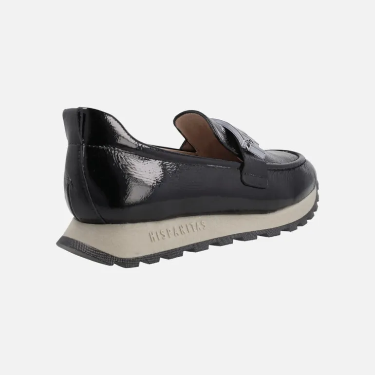 Mocasines de estilo deportivo Loira en charol negro