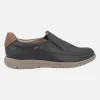 Mocasines de nobuck engrasado azul marino con elásticos Duna
