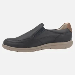 Mocasines de nobuck engrasado azul marino con elásticos Duna