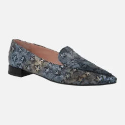 Mocasines de pelo con detalle de estrellas para mujer