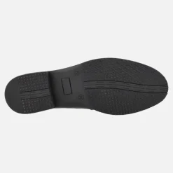 Mocasines de piel acharolada en combinado tricolor