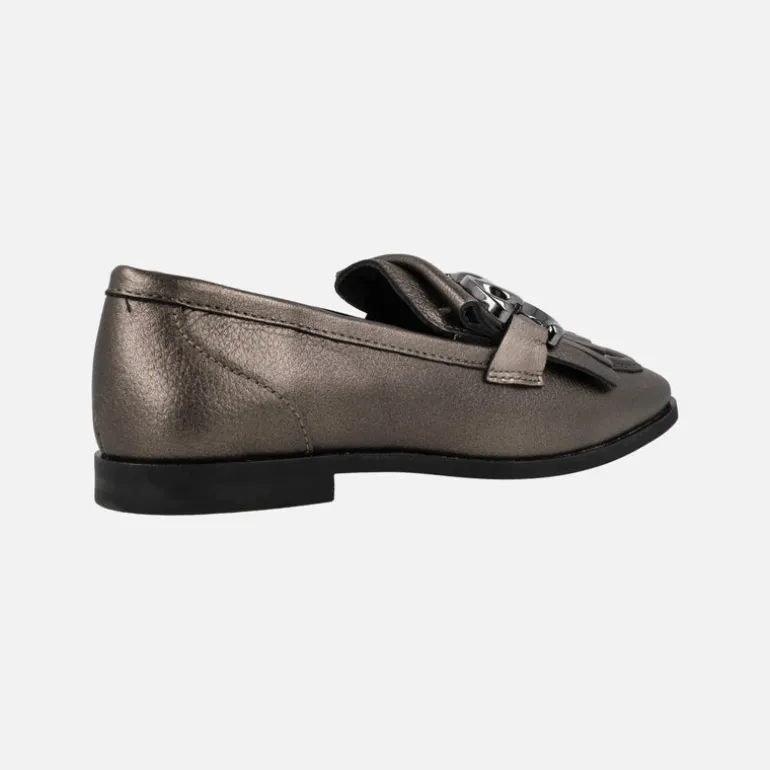 Mocasines de piel Alpe New Roma con detalle de flecos y adorno metálico