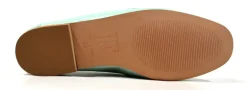 Mocasines de piel con adorno de pasta al tono para mujer