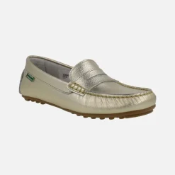 Mocasines de piel con antifaz y piso de goma