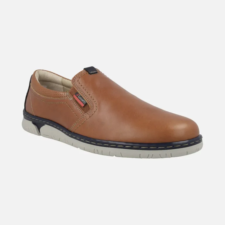 Mocasines de piel con elásticos laterales