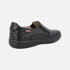 Mocasines de piel con elásticos laterales para hombre