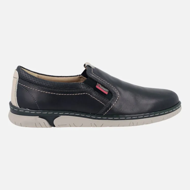 Mocasines de piel con elásticos laterales