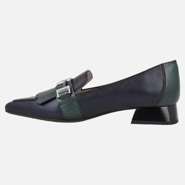 Mocasines de piel Dali con flecos y adorno metálico