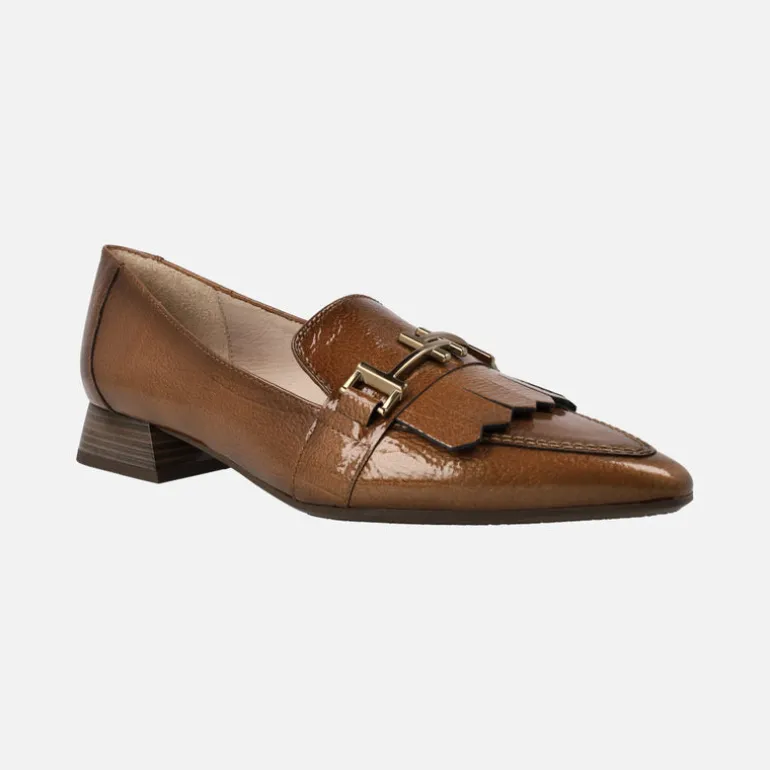 Mocasines de piel Dali con flecos y adorno metálico