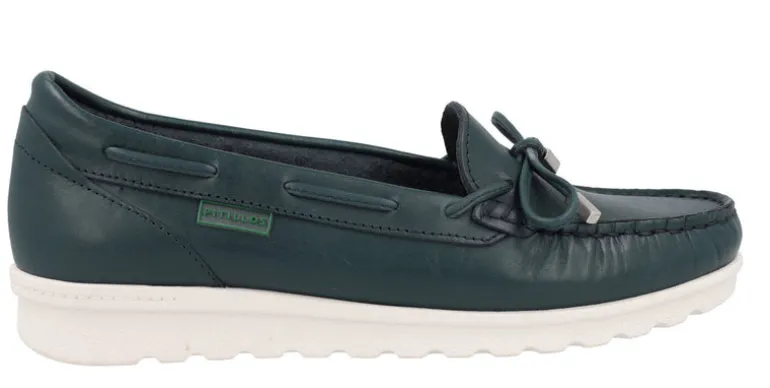 Mocasines de piel estilo náuticos con adorno de lazo