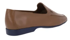 Mocasines de piel para hombre con piso fino de goma