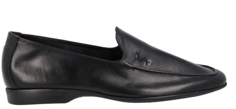 Mocasines de piel para hombre con piso fino de goma