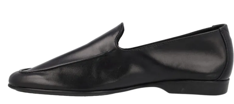 Mocasines de piel para hombre con piso fino de goma
