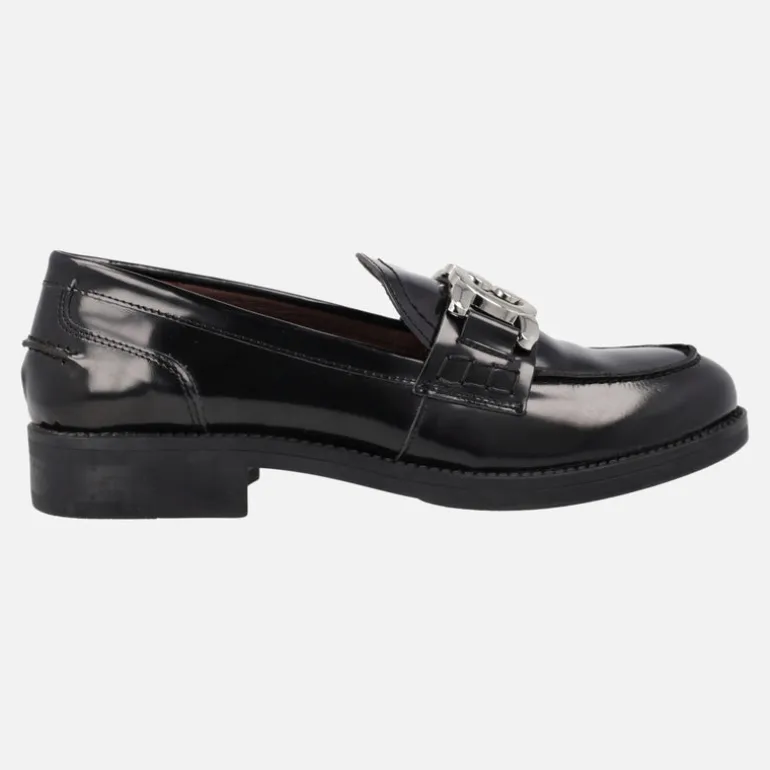 Mocasines de piel para mujer en florentik con adorno metálico
