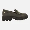 Mocasines de serraje con piso track y adorno Carmela