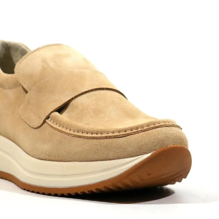 Mocasines de serraje con banda al empeine