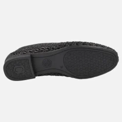 Mocasines en tejido efecto rafia con adorno de eslabones