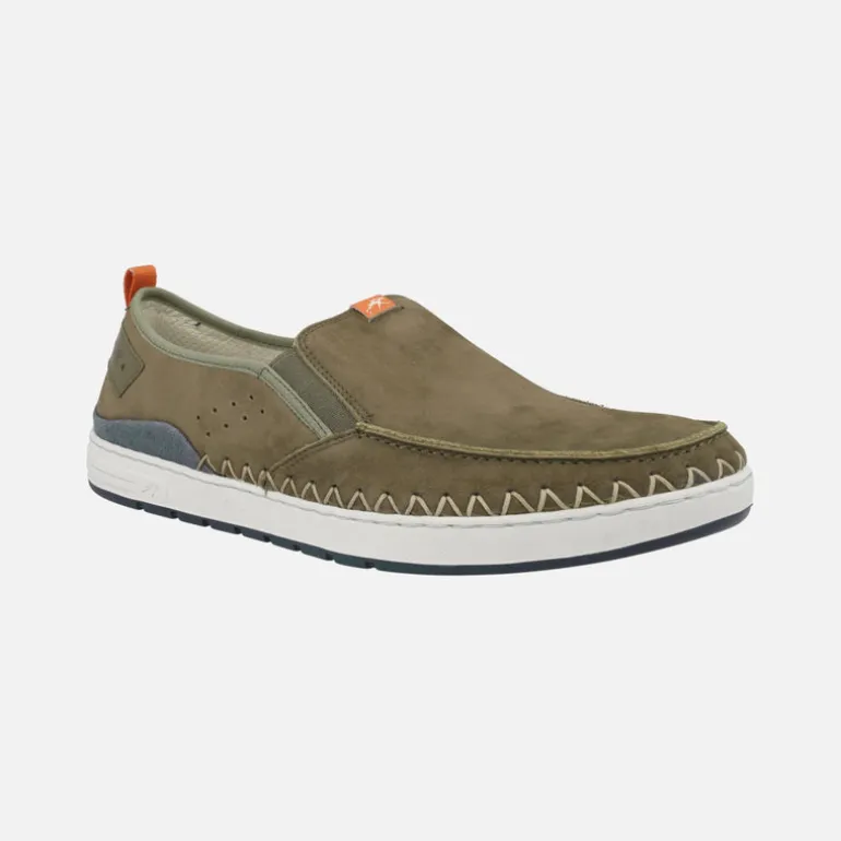 Mocasines Lester para hombre en piel nobuck con elásticos