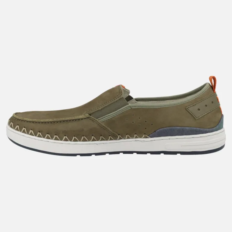 Mocasines Lester para hombre en piel nobuck con elásticos