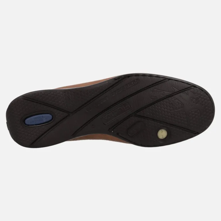 Mocasines marrones de piel para hombre Fluchos con piso Extralight