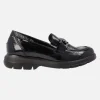 Mocasines negros de charol para mujer Gladis F1794