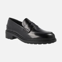 Mocasines negros de piel antik con antifaz Walk Pleasure Mujer de Geox